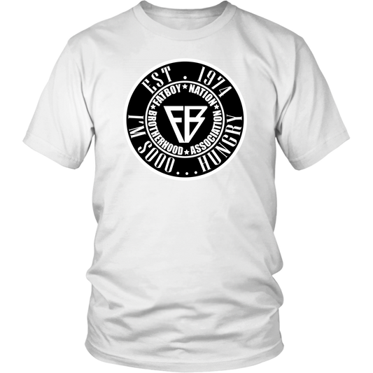 Black & White Mens Official I'm so Hungry..... Fat Boy Nation (T-Shirt)